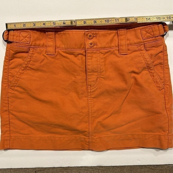 Gap pumpkin, orange cotton mini skirt size 6 - Picture 3 of 6
